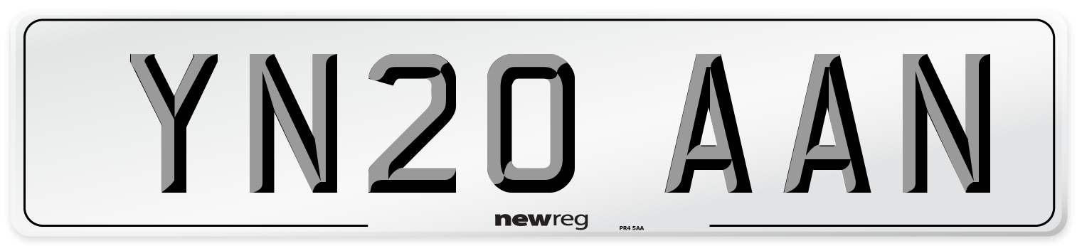 YN20 AAN Number Plate from New Reg